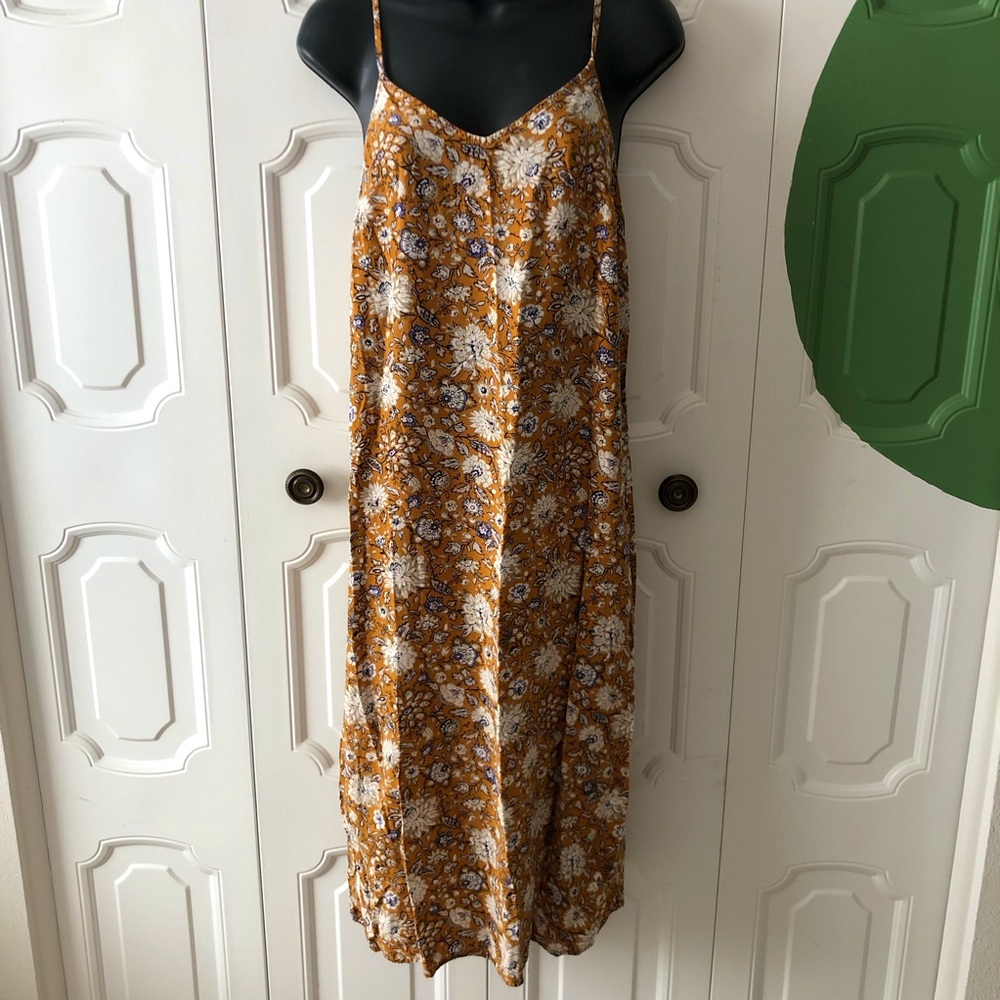 Gap gold floral dress